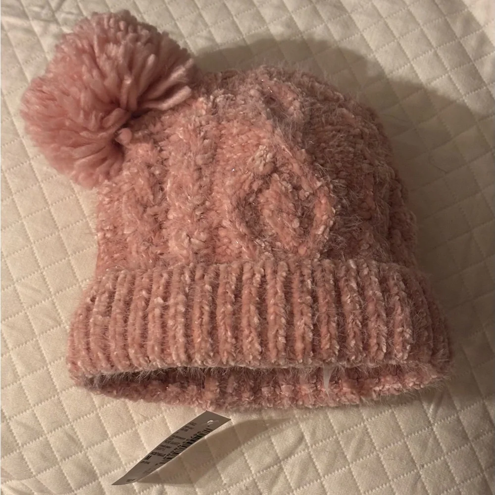 The Children's Place Pink Knit Pom-Pom Hat